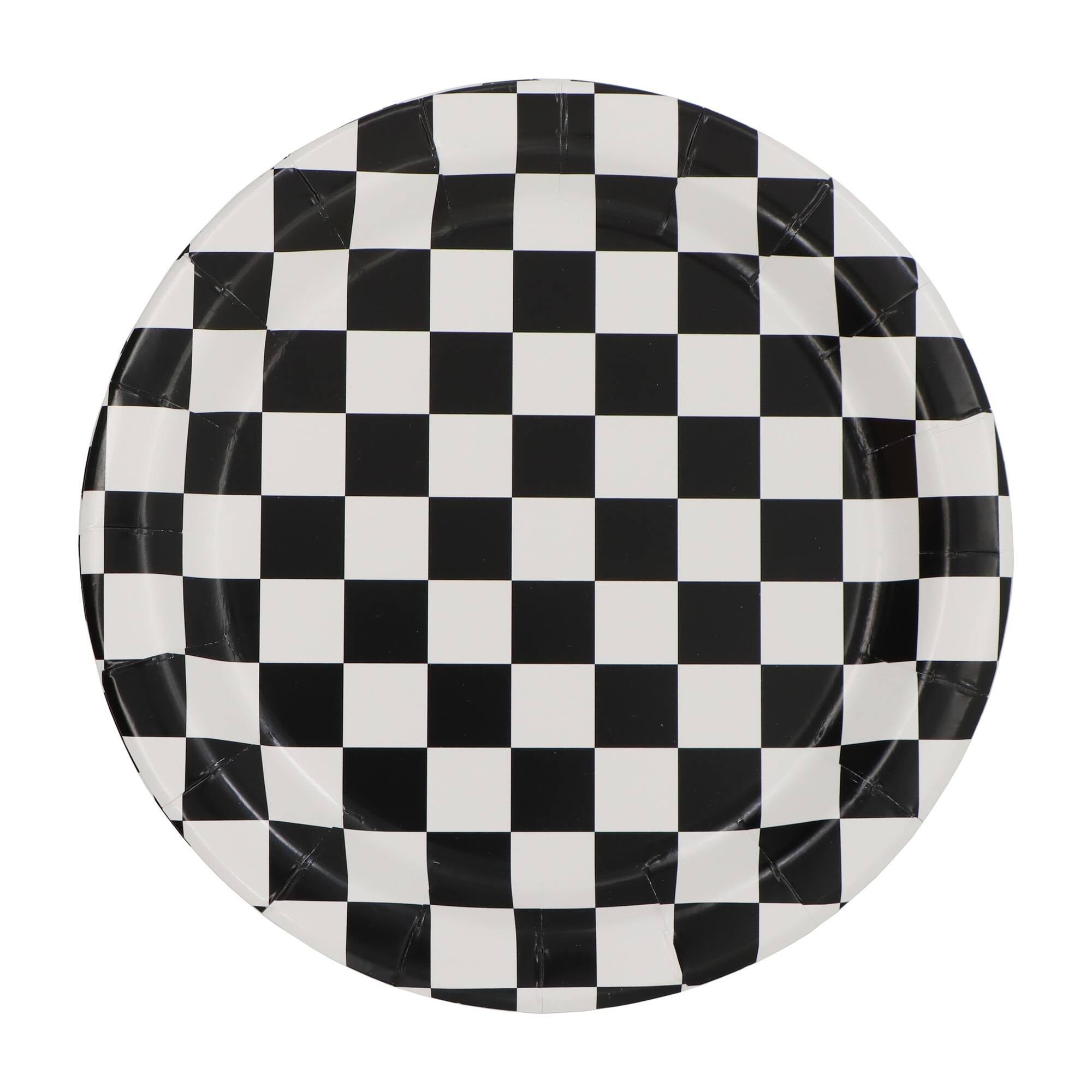 7" Black & White Checkered Snack Plates, 10ct. by Celebrate It™